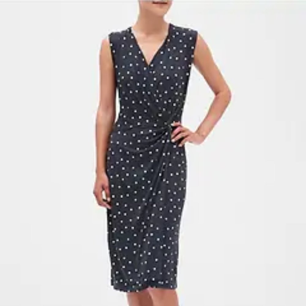 FINAL PRICE! NWT - Blue & White Polka Dot Sleeveless Dress